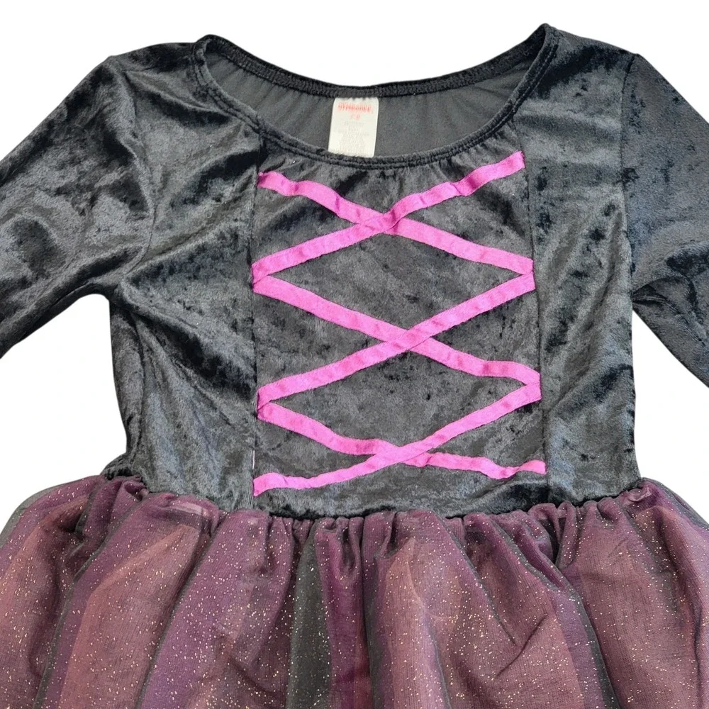 Gymboree 2006‎ Fairy Tale Good Witch Costume Dress Hat Girls 7-8 Black Purple